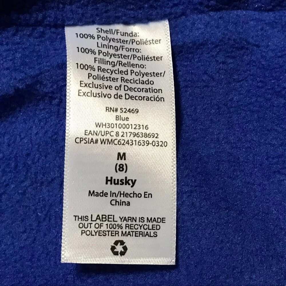 Wonder Nation‎ Boys Hooded Jacket Size 8 (M) Husky Blue/Black Fleece Lining